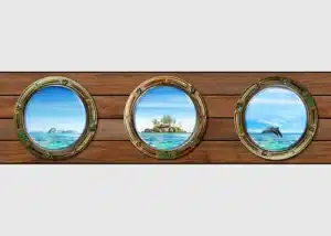 Samolepící bordura na zeď Ostrov | 5 m x 13.8 cm | WB 8221