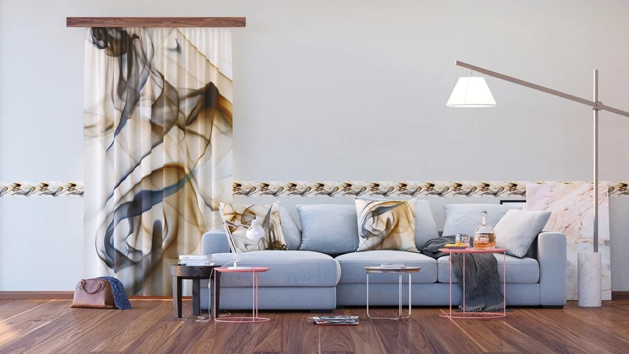 Wall Border Beige Flowing Smoke | 5 m x 13.8 cm | WB 8243 - Image 2