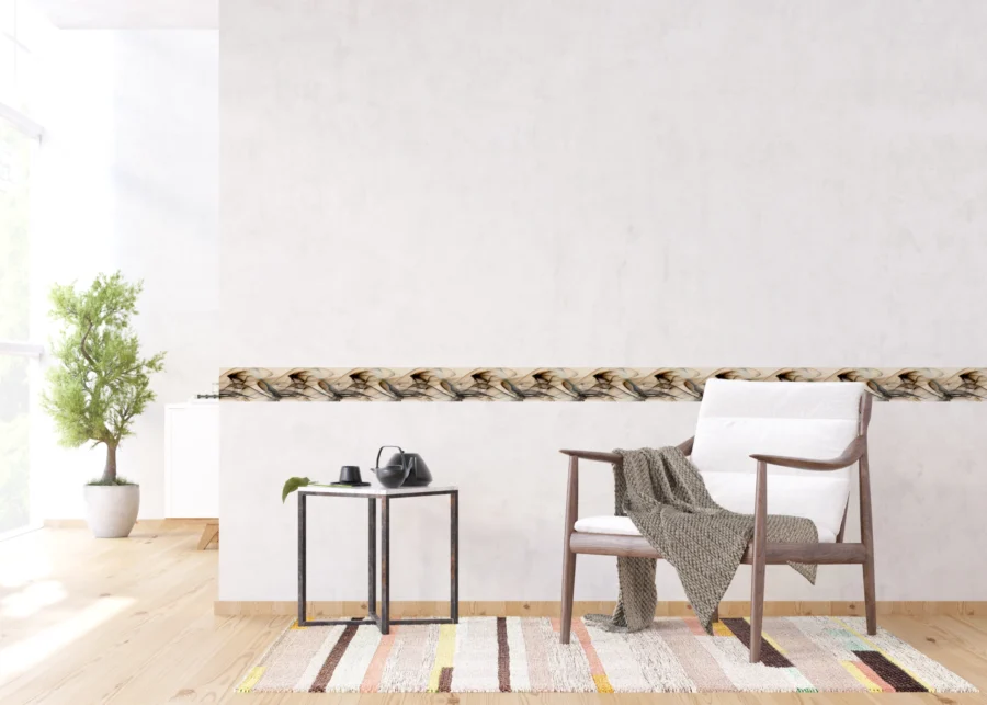Wall Border Beige Flowing Smoke | 5 m x 13.8 cm | WB 8243 - Image 3
