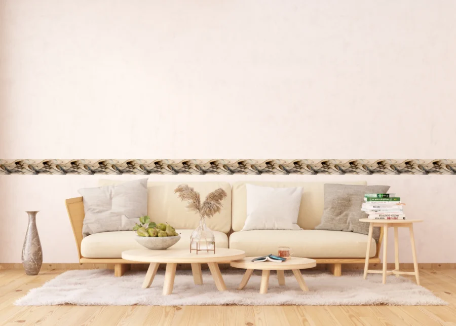 Wall Border Beige Flowing Smoke | 5 m x 13.8 cm | WB 8243 - Image 4