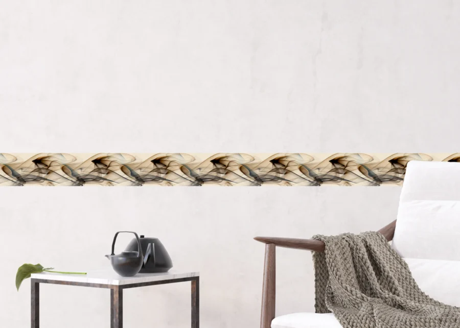 Wall Border Beige Flowing Smoke | 5 m x 13.8 cm | WB 8243 - Image 6