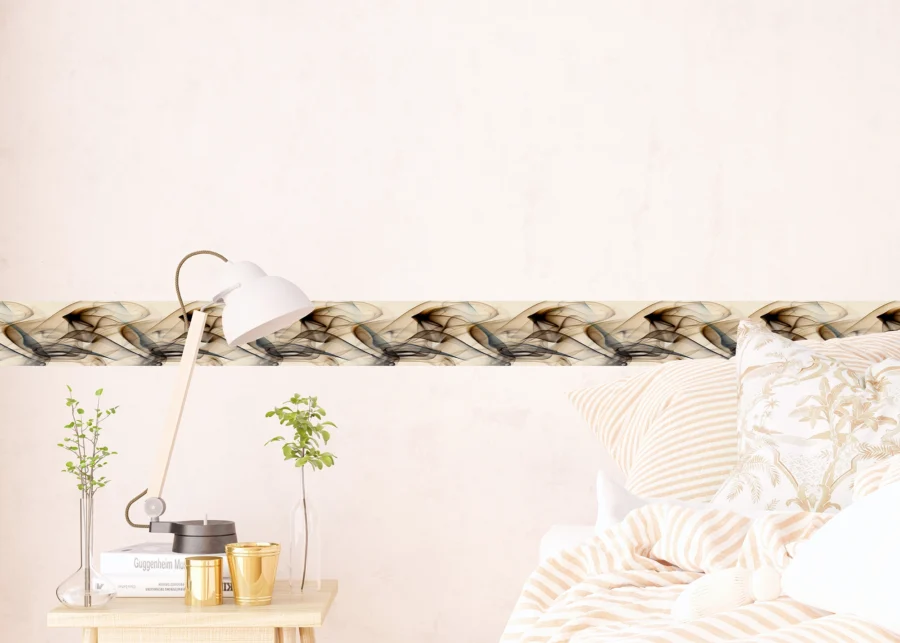 Wall Border Beige Flowing Smoke | 5 m x 13.8 cm | WB 8243 - Image 8