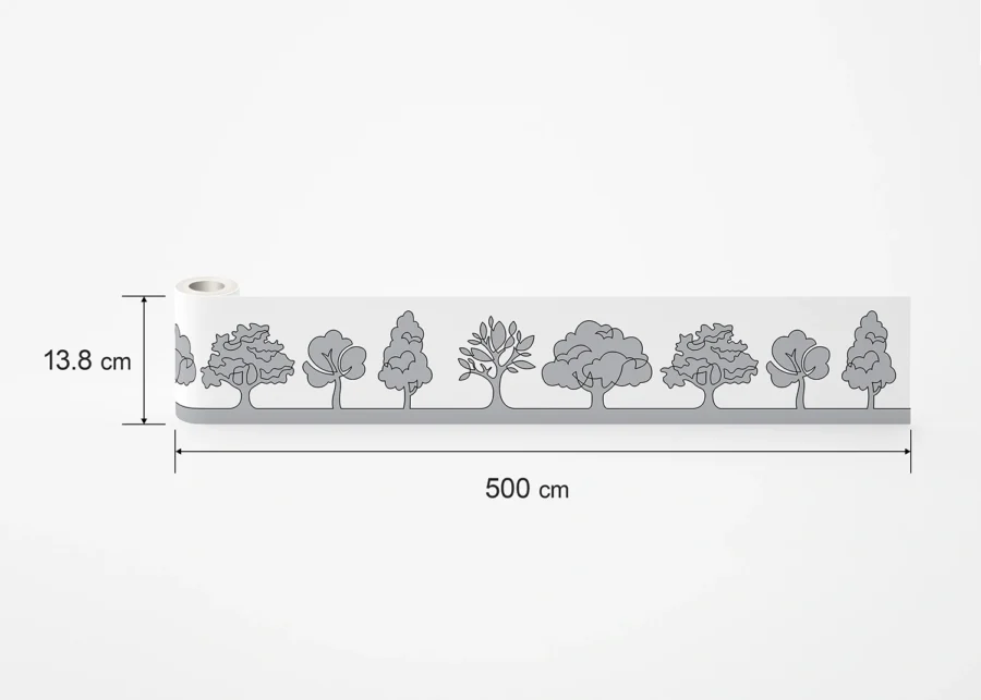 Wall Border Grey Tree Calligraphy | 5 m x 13.8 cm | WB 8279 - Image 7