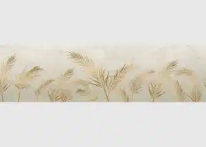 Samolepící bordura na zeď Abstrakce Pampasů | 5 m x 13.8 cm | WB 8291